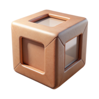 extraordinary rustic Square Cardboard Box with Open Lid Transparent Background high resolution png