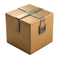 wonderful rustic Square Cardboard Box with Open Lid Transparent Background high quality png