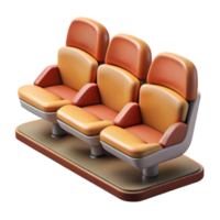 stunning minimalist Stadium Seats Empty Rows Isolated Cutout authentic png