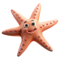 magnificent minimalist Starfish Arms Spread Wide Underwater Perspective Transparent Background png