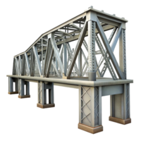 impressive artistic Steel Bridge Structure Side View Transparent Background original png