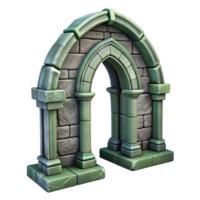 stunning abstract Stone Archway Entrance Transparent Background Gothic Style authentic png