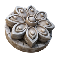 extraordinary classic Stone Carving Ornament Front View Isolated png