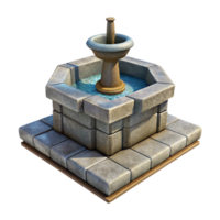 magnificent artistic Stone Fountain Water Feature Isolated detailed png