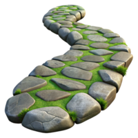 wonderful abstract Stone Pathway Isolated with Grass high quality png