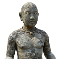 wonderful minimalist Stone Statue Human Figure Isolated with Weathered Texture high resolution png