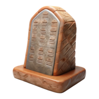 serene creative Stone Tablet with Hieroglyphs Transparent Background genuine png
