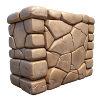 elegant abstract Stone Wall with Cracks Close Up Isolated genuine png
