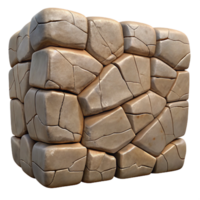 impressive creative Stone Wall with Cracks Close Up Isolated high resolution png