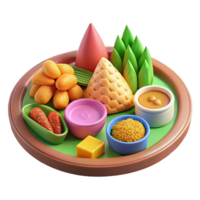 extraordinary contemporary Street Food Sampler Platter Colorful Array Cutout professional png