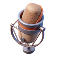extraordinary abstract Studio Microphone with Pop Filter Isolated Transparent Background high resolution png