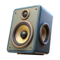 serene minimalist Studio Monitor Speaker Angled Position Isolated png