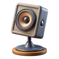 impressive minimalist Studio Monitor Speaker Base Stand Included Isolated high quality png
