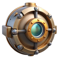 serene vintage Submarine Escape Hatch Transparent Background with Detailed Mechanism exclusive png