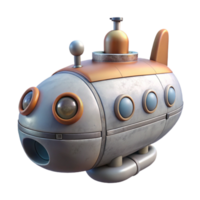 vibrant contemporary Submarine Sonar Array Housing Isolated with Streamlined Design detailed png