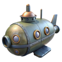 wonderful creative Submarine Sonar Array Housing Isolated with Streamlined Design professional png