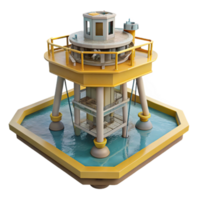 serene classic Subsea Wellhead Platform Top View Transparent Background high resolution png