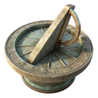 impressive vintage Sundial Side View Isolated detailed png