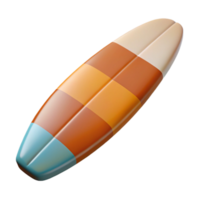 magnificent traditional Surfboard Retro Design Top View Transparent Background high resolution png
