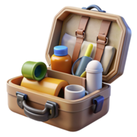 elegant creative Survival Kit Open Contents Transparent Background authentic png