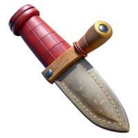 vibrant modern Survival Knife Sheath Detail Transparent Background authentic png
