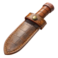 wonderful classic Survival Knife Sheath Made of Leather Transparent Background authentic png