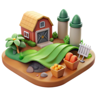 stunning minimalist Sustainable Farming Practices Illustration Isolated high resolution png