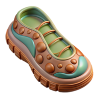 serene abstract Sustainable Footwear Sole Detailed View Isolated png
