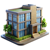 beautiful rustic Sustainable Office Building Daytime Cutout png