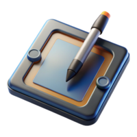 vibrant rustic Tablet Computer Stylus Pen Isolated on Transparent Background premium png