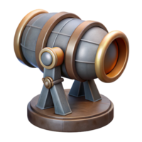 magnificent traditional Telescope Dome with Open Shutter Transparent Background Isolated Element premium png