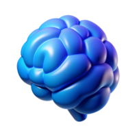 wonderful rustic Thinking Brain Icon Blue Gradient Transparent Background premium png