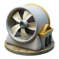extraordinary creative Tidal Turbine Generator Housing Side View Isolated png