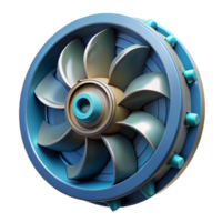 extraordinary rustic Tidal Turbine Rotor Hub Close Up Isolated png
