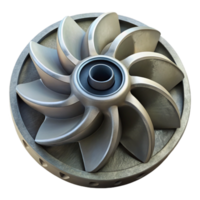 beautiful rustic Tidal Turbine Rotor Hub Close Up Isolated detailed png