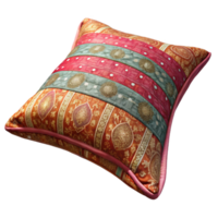extraordinary abstract Upcycled Sari Throw Pillow Bohemian Style Isolated Element original png