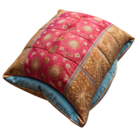 beautiful rustic Upcycled Sari Throw Pillow Bohemian Style Isolated Element exclusive png