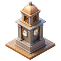 dramatic creative Urban Clock Tower High Angle View Transparent detailed png
