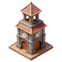 beautiful rustic Urban Clock Tower High Angle View Transparent professional png