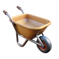 serene modern Urban Farm Wheelbarrow Isolated Garden Tool authentic png