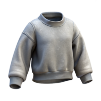 stunning rustic Urban Fashion Sweatshirt Cropped Grey Isolated on Transparent Background high quality png