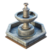 elegant rustic Urban Plaza Fountain Centerpiece Isolated high quality png
