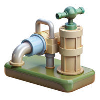 elegant abstract Variable Rate Irrigation System Side View Transparent Background authentic png