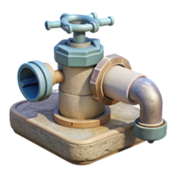 stunning artistic Variable Rate Irrigation System Side View Transparent Background professional png