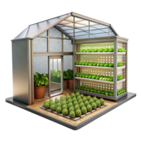 vibrant abstract Vertical Farm Interior Clean and Sterile Transparent Background high resolution png