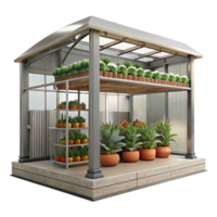 stunning abstract Vertical Farm Interior Lit Transparent Background professional png
