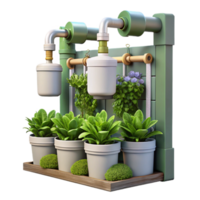 dramatic minimalist Vertical Garden Irrigation System Cutout Detailed high resolution png
