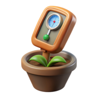 impressive minimalist Vertical Garden Soil Moisture Meter Isolated Analog Display genuine png
