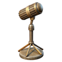 serene artistic Vintage Microphone Stand Tripod Base Isolated original png