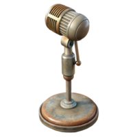 beautiful rustic Vintage Microphone Stand Tripod Base Isolated detailed png